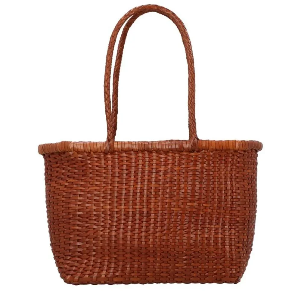 Dragon Diffusion B Weave Small Leather Shoulder Bag, Brown - Picture 2 of 4